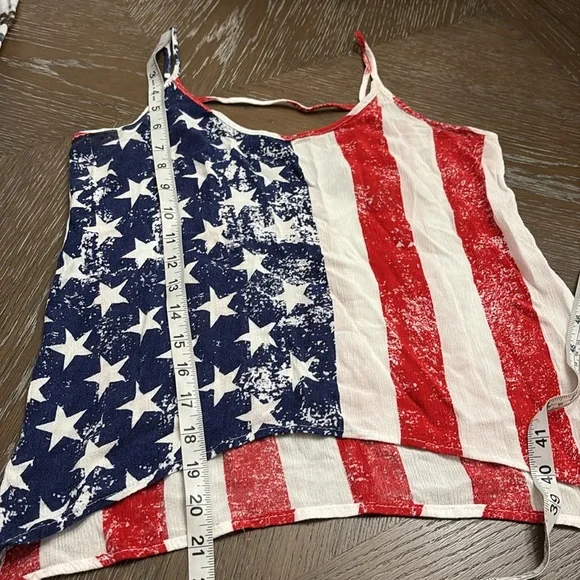Rue21 red, white and blue stripes stars crop cami top Size XS - Picture 11 of 11